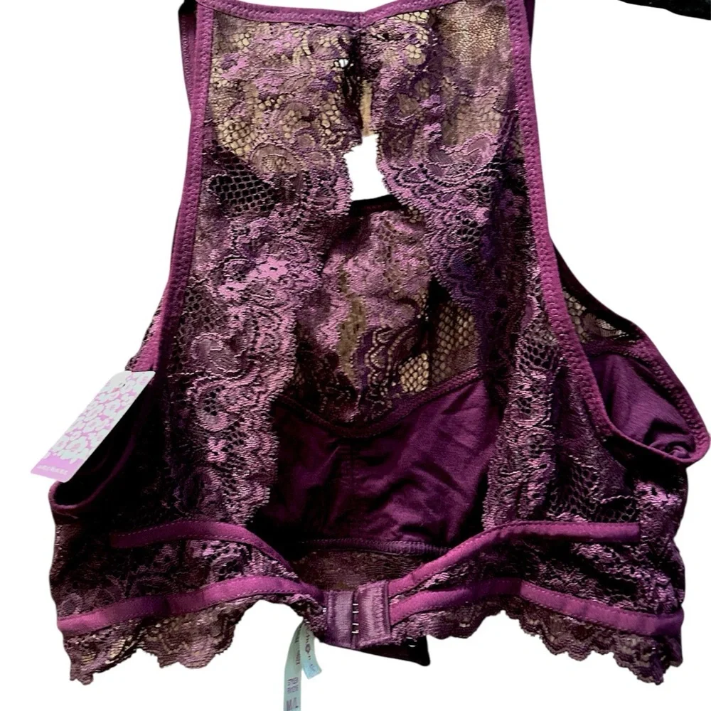 NWT Plum Women's Lace Bralette - High-Neck